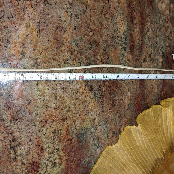 Pier 1 Imports Ruffled Gold Beaded Frilly Christmas Tree Skirt 48" - Picture 6 of 12